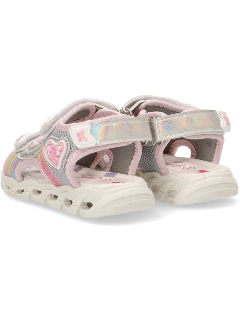 Sandalia Diario Niña Suela Plana - Luna Kids Plata - Kiabi