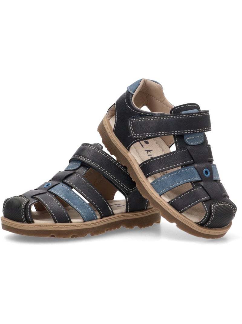 Sandalia Diario Niño Suela Plana - Luna Kids Azul marino - Kiabi
