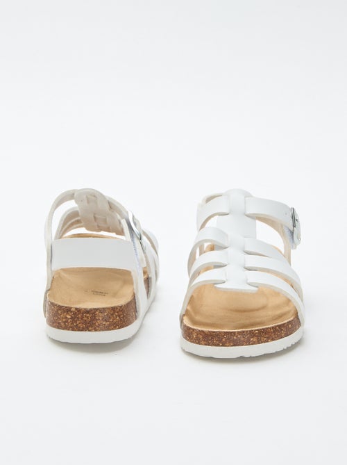 Sandalia estampada lisa en antelina - Kiabi