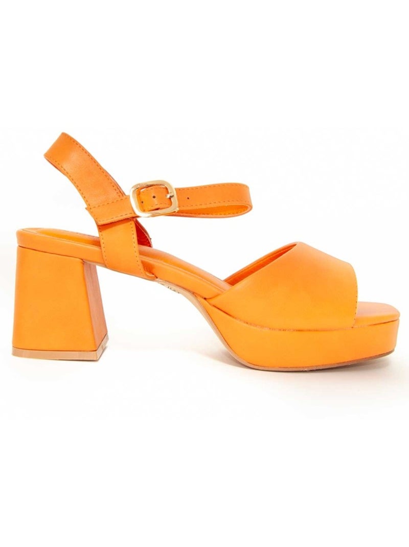 Sandalia Fiesta Sintetico Montevita Naranja - Kiabi
