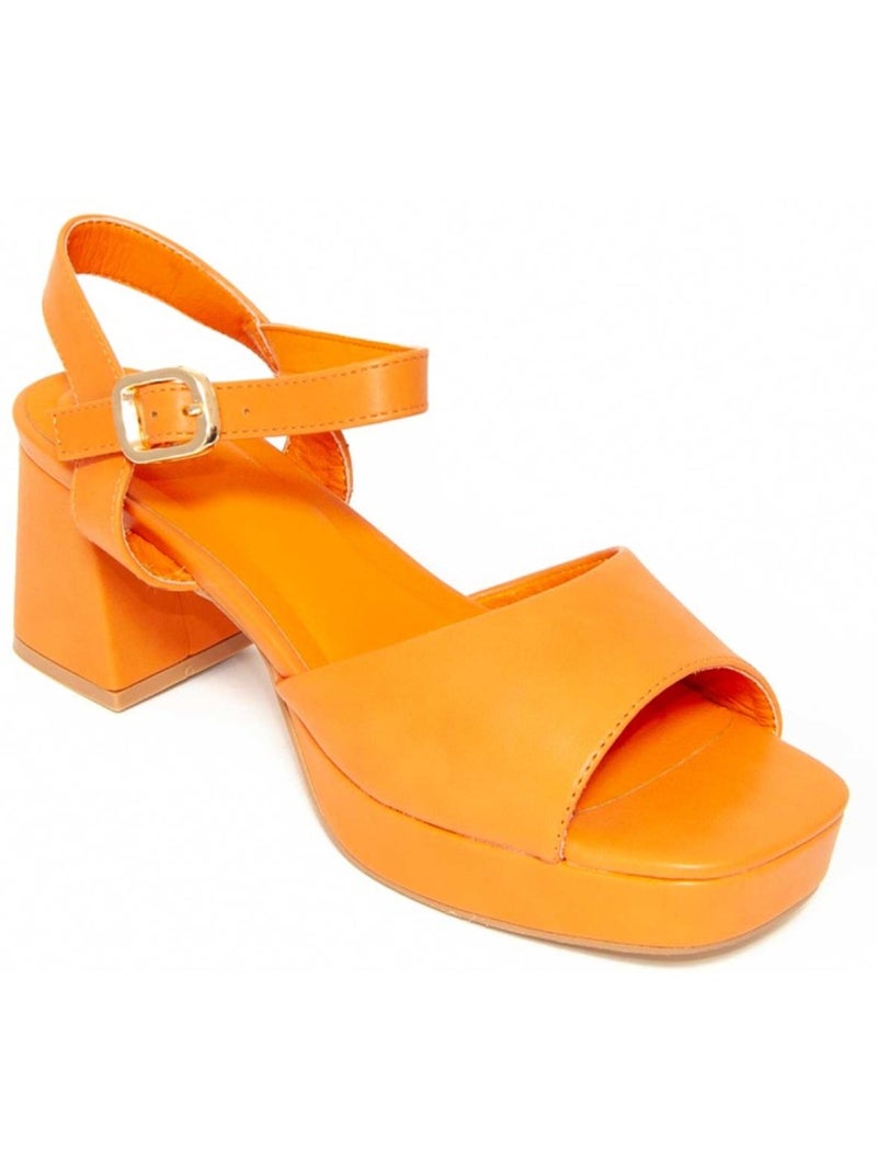 Sandalia Fiesta Sintetico Montevita Naranja - Kiabi