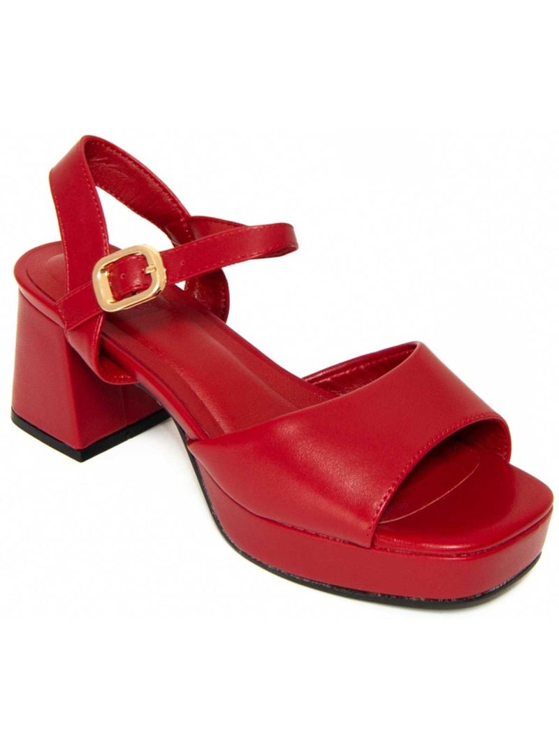 Sandalia Fiesta Sintetico Montevita Rojo - Kiabi