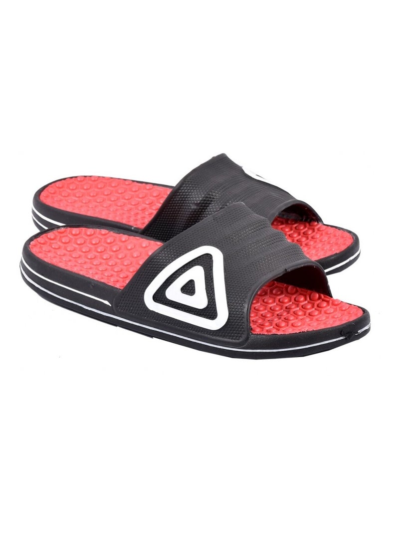 Sandalia Mujer Negro Rojo - Kiabi