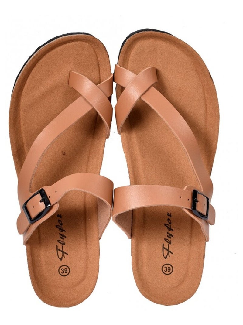 Sandalia Mujer PREMIUM Taupe - Kiabi