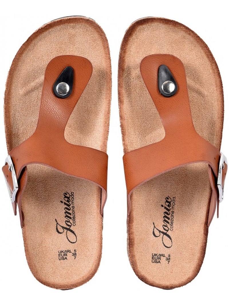 Sandalia Mule Mujer PREMIUM Camel - Kiabi