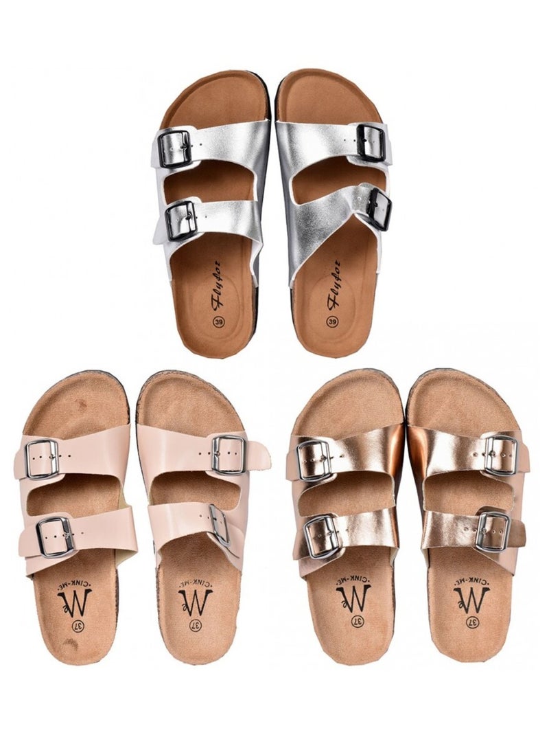 Sandalia Mule Mujer PREMIUM Plata - Kiabi