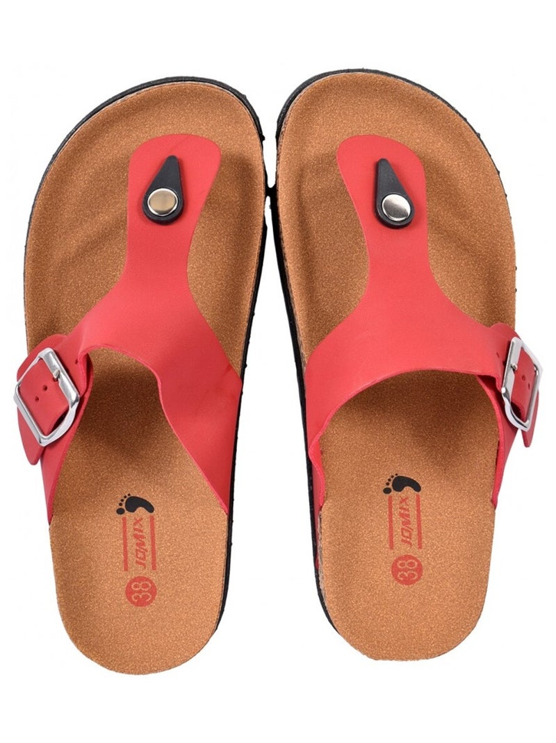Sandalia Mule Mujer PREMIUM Rojo - Kiabi