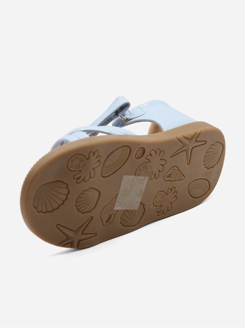 Sandalia para ponerse - Doremi Azul claro - Kiabi