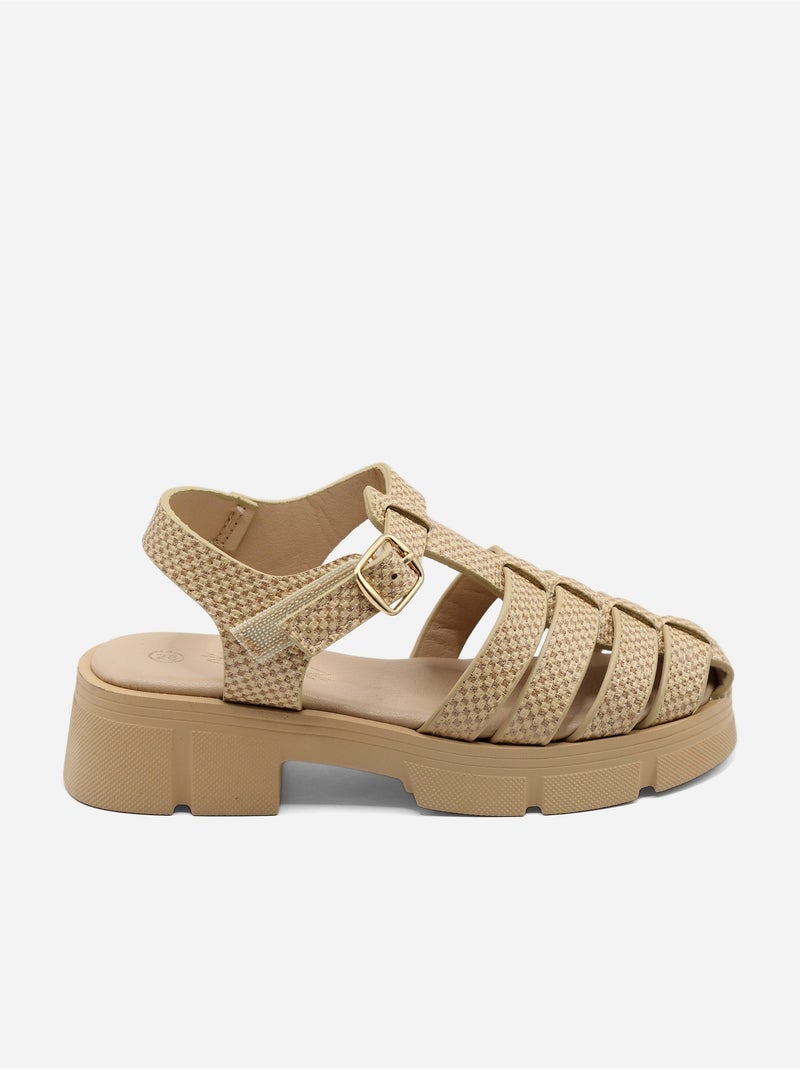 Sandalia para ponerse - Doremi Beige - Kiabi