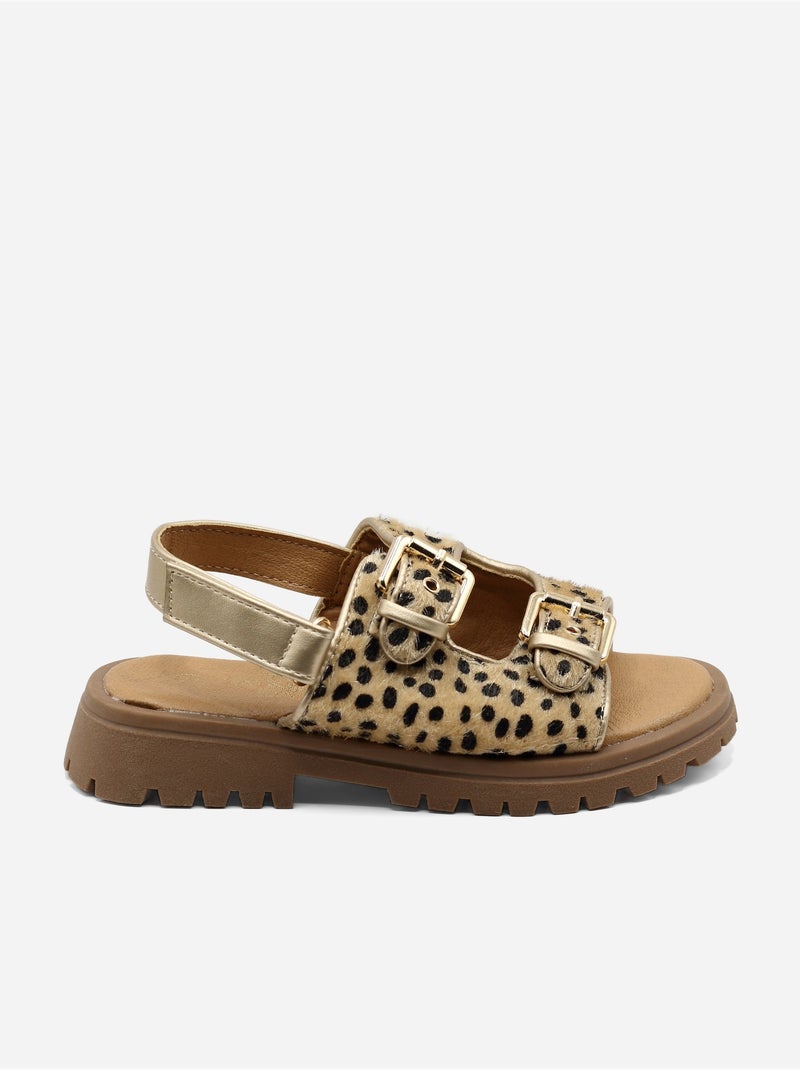 Sandalia para ponerse - Doremi Beige/Negro - Kiabi