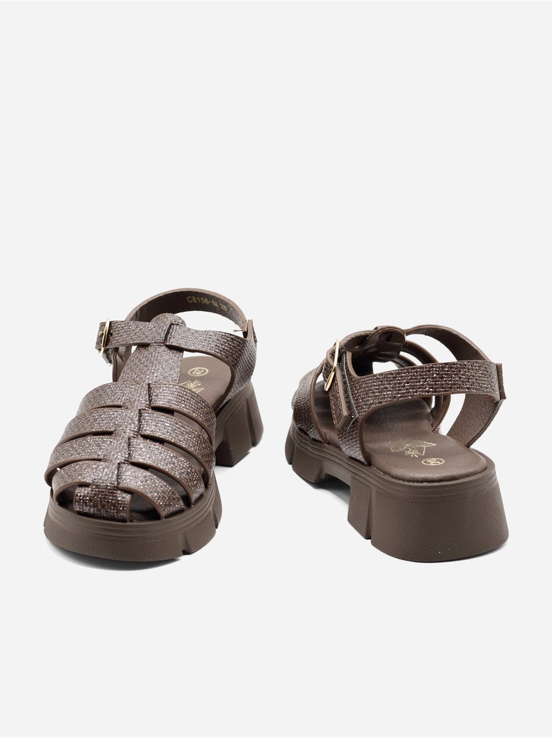 Sandalia para ponerse - Doremi Marrón - Kiabi