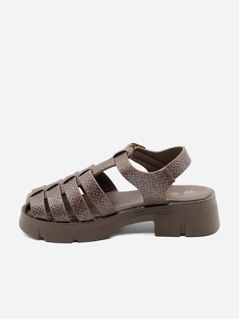 Sandalia para ponerse - Doremi Marrón - Kiabi