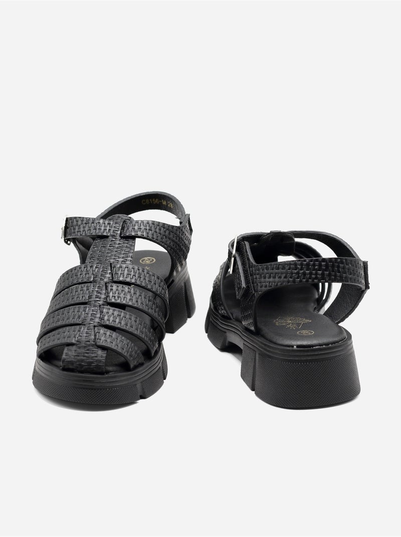 Sandalia para ponerse - Doremi Negro - Kiabi