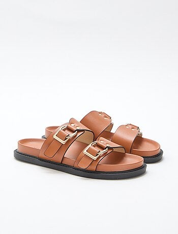 Sandalia plana doble tira