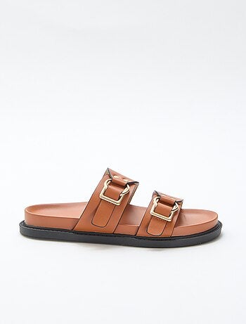 Sandalia plana doble tira