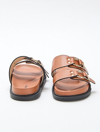 Sandalia plana doble tira