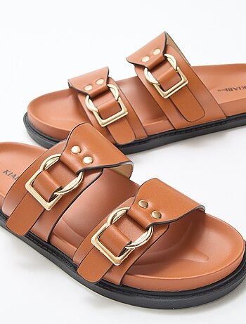 Sandalia plana doble tira