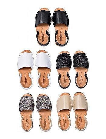 Sandalia Plana Mujer PREMIUM CUERO