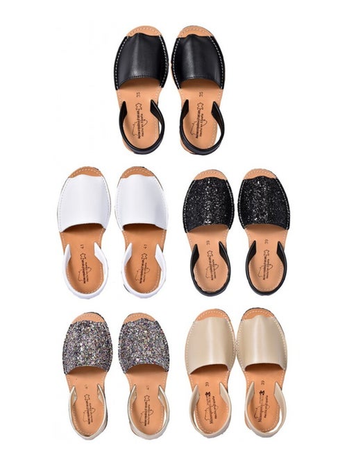 Sandalia Plana Mujer PREMIUM CUERO - Kiabi
