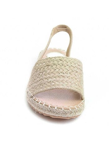 Sandalia Plana Yute Para Mujer. Montevita Yuttan