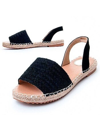 Sandalia Plana Yute Para Mujer. Montevita Yuttan