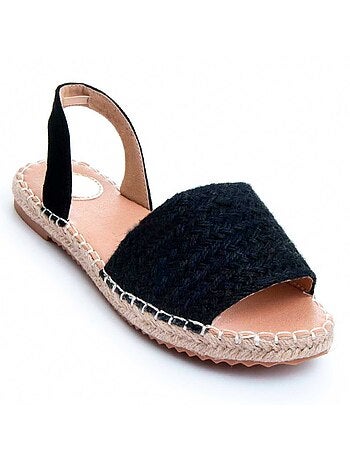 Sandalia Plana Yute Para Mujer. Montevita Yuttan