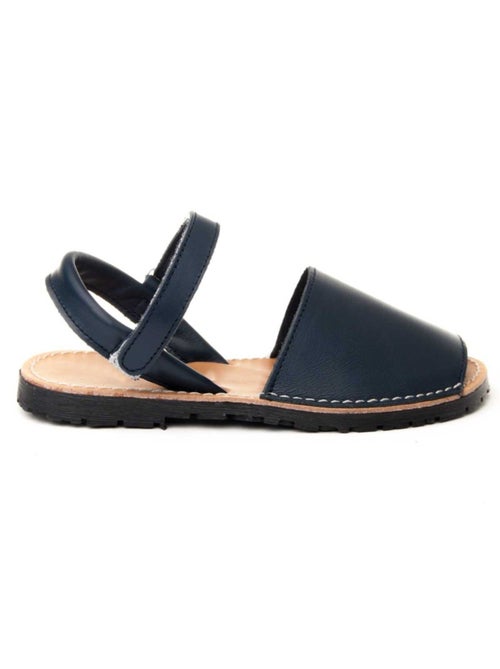 Sandalia Plano Cuero Purapiel - Kiabi