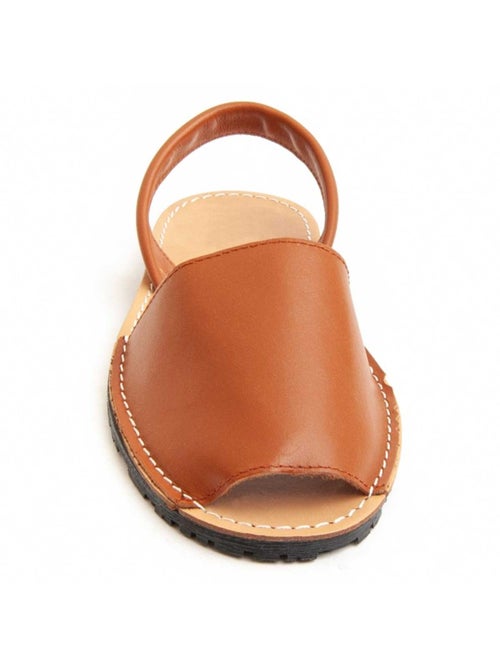 Sandalia Plano Cuero Purapiel - Kiabi