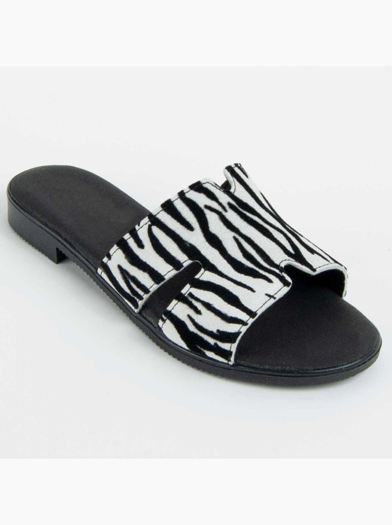 Sandalia Plano Cuero Purapiel Multicolor - Kiabi