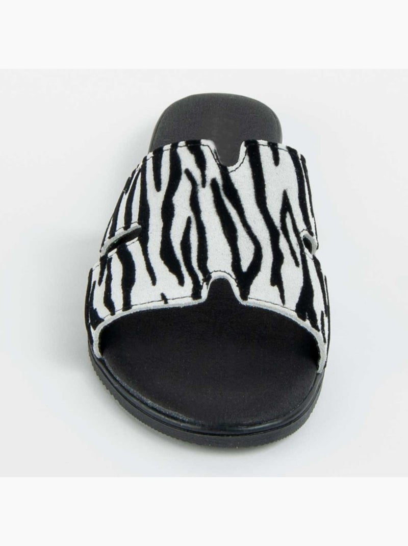 Sandalia Plano Cuero Purapiel Multicolor - Kiabi