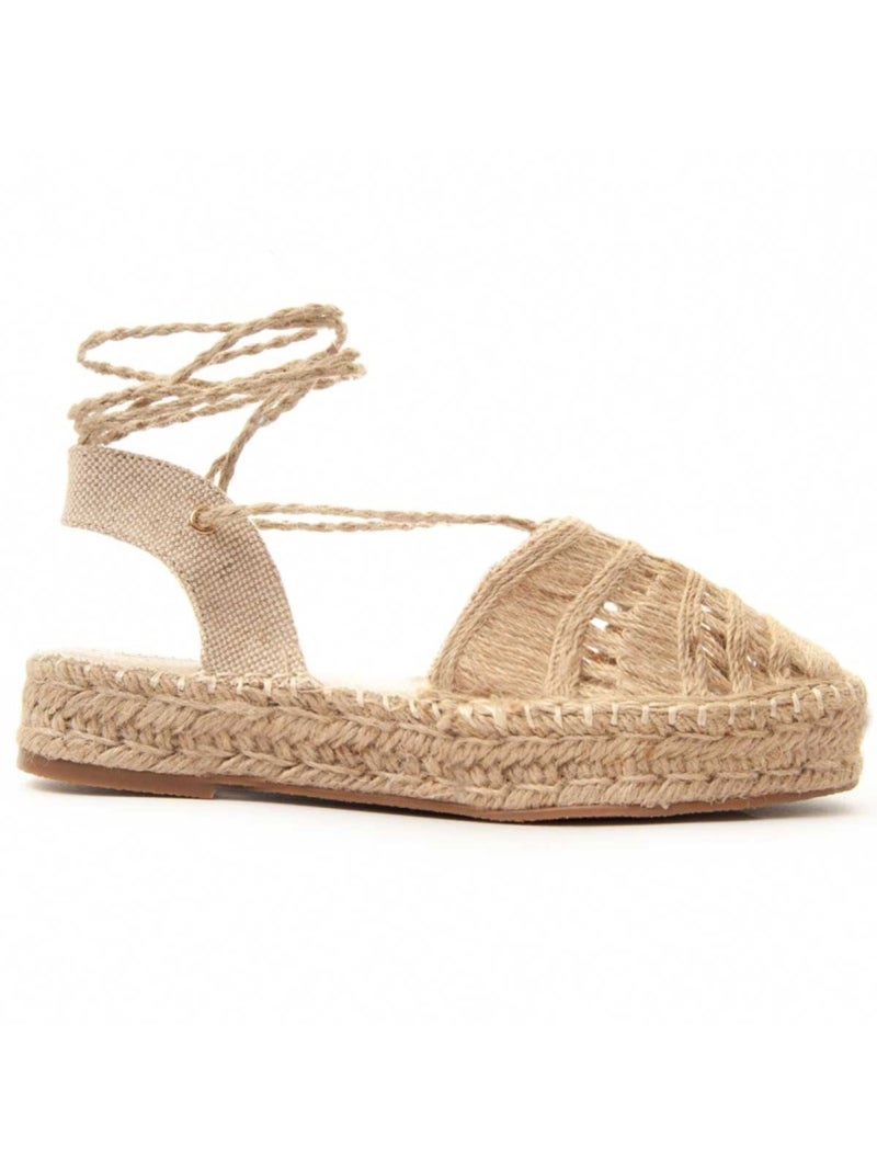 Sandalia Plano Sintetico Montevita Beige - Kiabi
