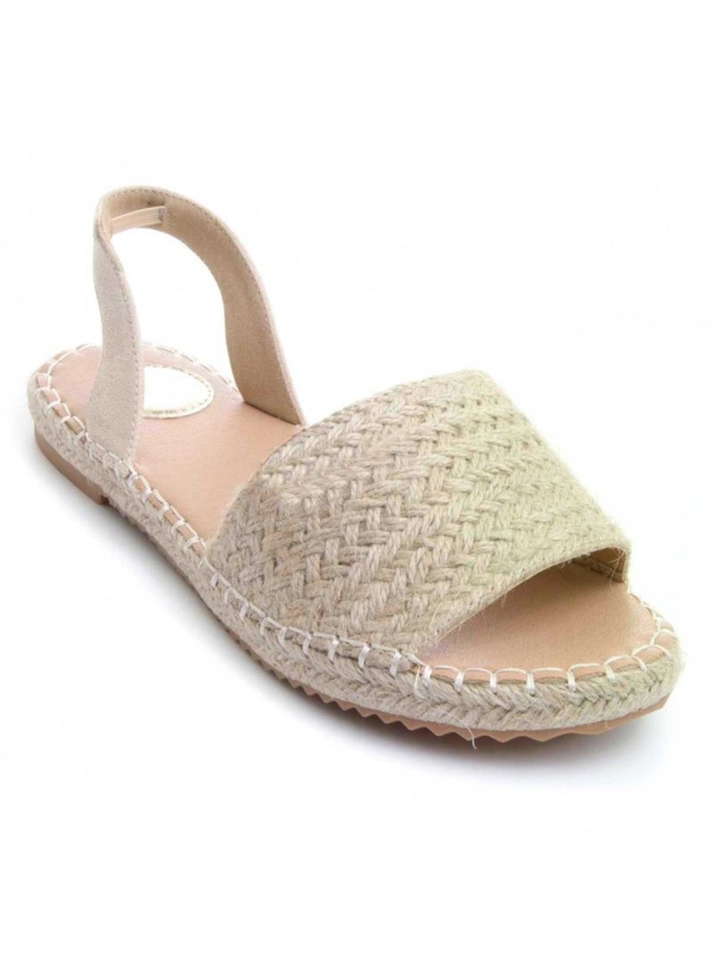 Sandalia Plano Sintetico Montevita Beige - Kiabi