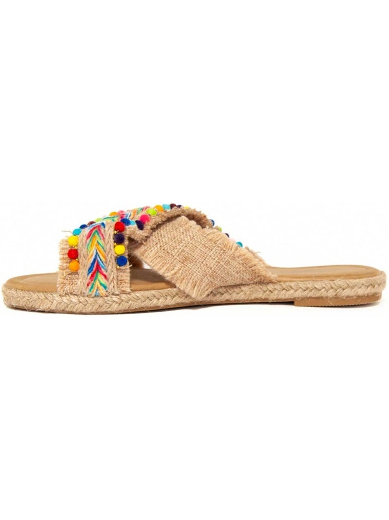 Sandalia plano sintetico montevita Beige - Kiabi