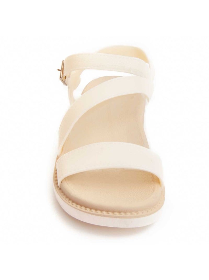 Sandalia Plano Sintetico Montevita Blanco - Kiabi