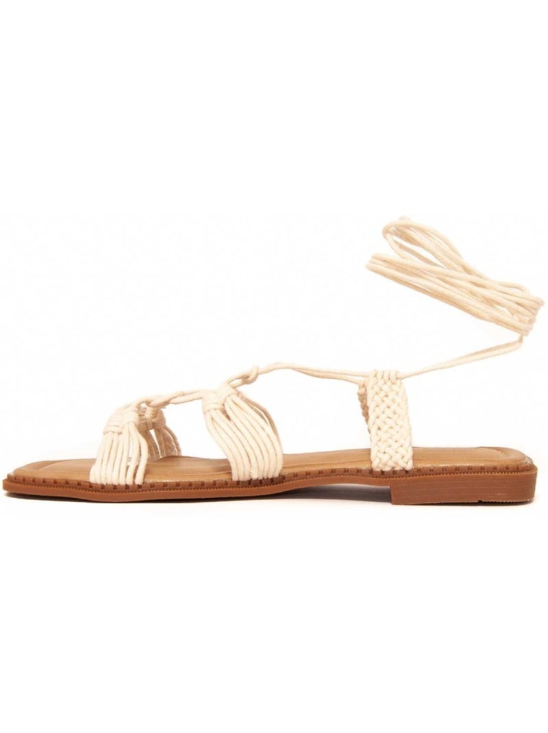 Sandalia Plano Sintetico Montevita Blanco - Kiabi
