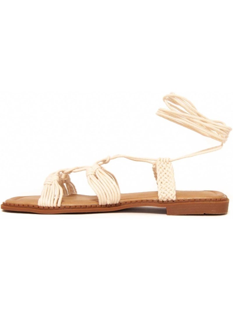 Sandalia Plano Sintetico Montevita Blanco - Kiabi