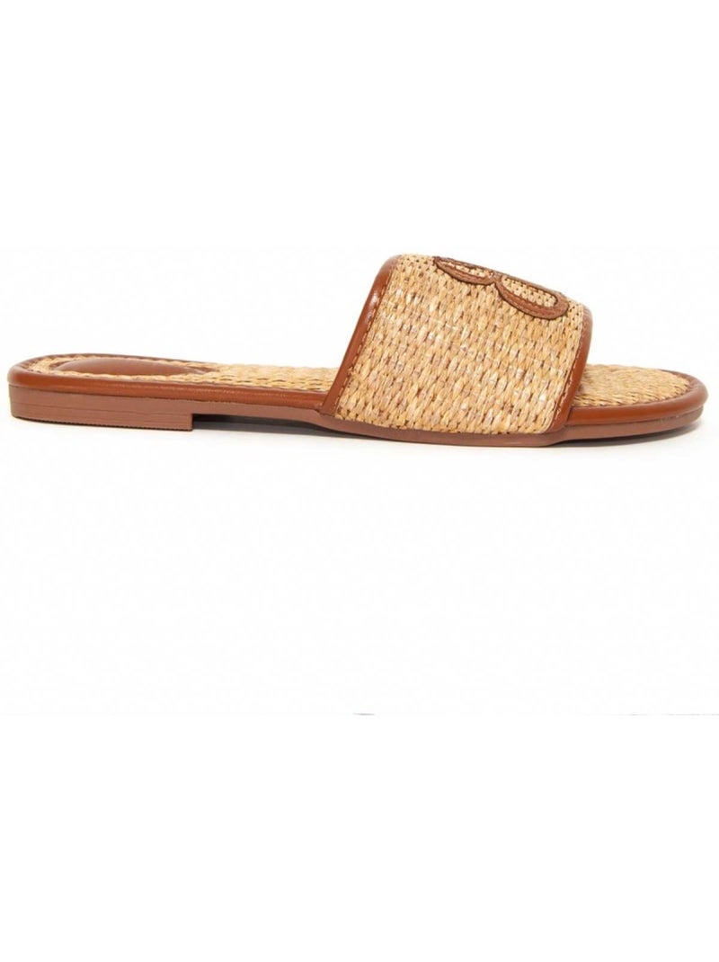 Sandalia Plano Sintetico Montevita Camel - Kiabi