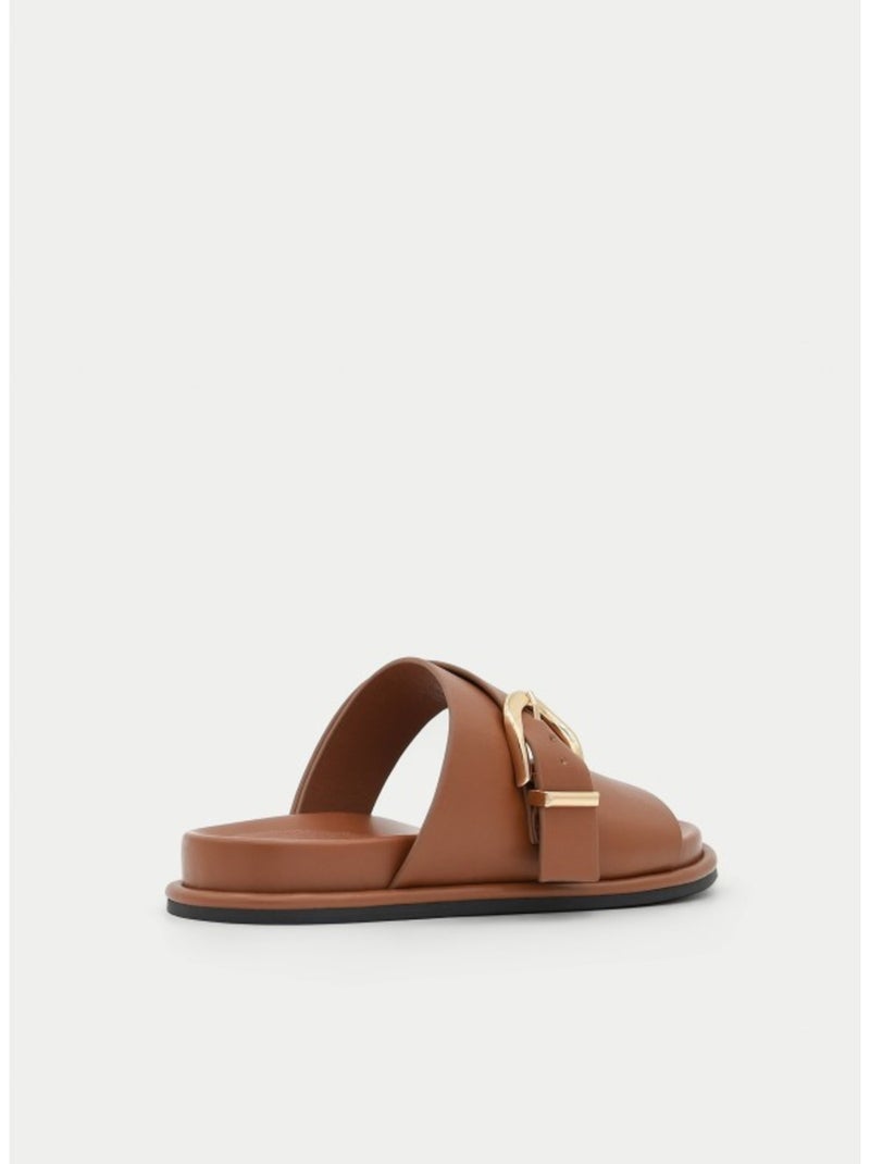 Sandalia Plano Sintetico Montevita Camel - Kiabi