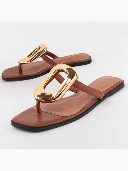 Sandalia Plano Sintetico Montevita - Kiabi