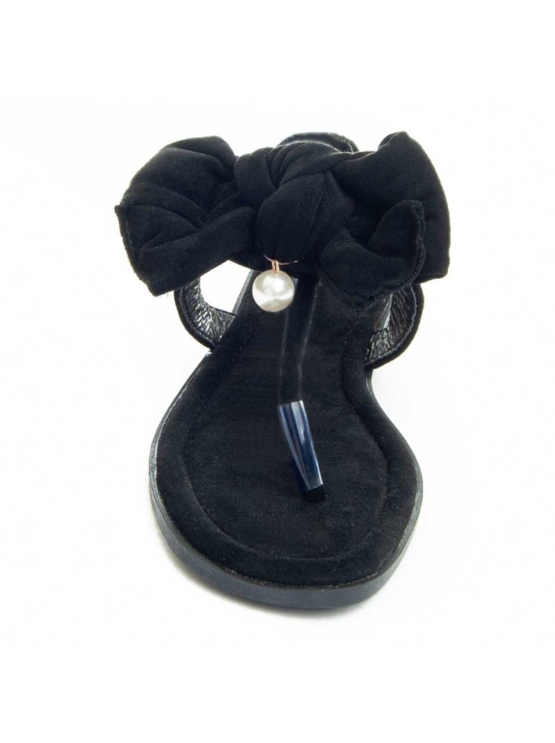 Sandalia Plano Sintetico Montevita Negro - Kiabi