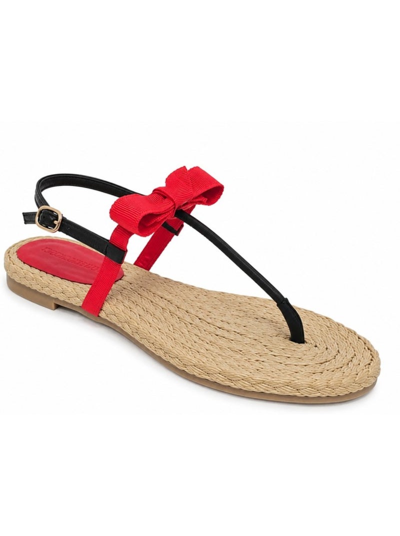 Sandalia plano sintetico montevita Rojo - Kiabi
