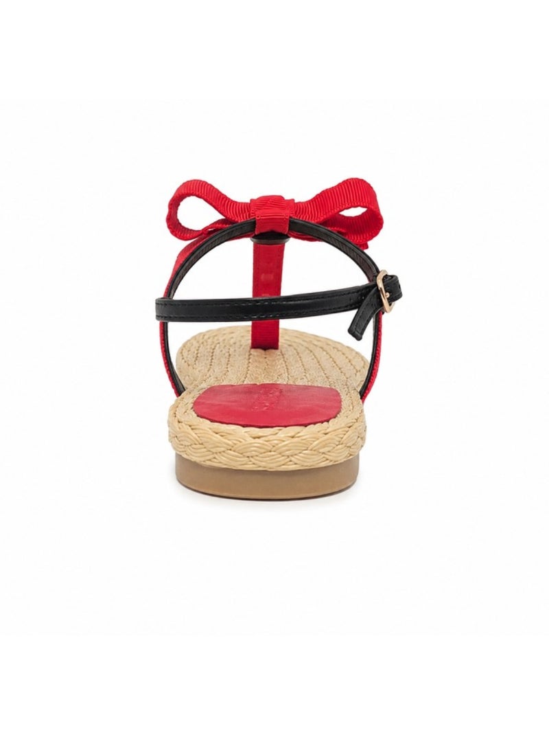 Sandalia plano sintetico montevita Rojo - Kiabi
