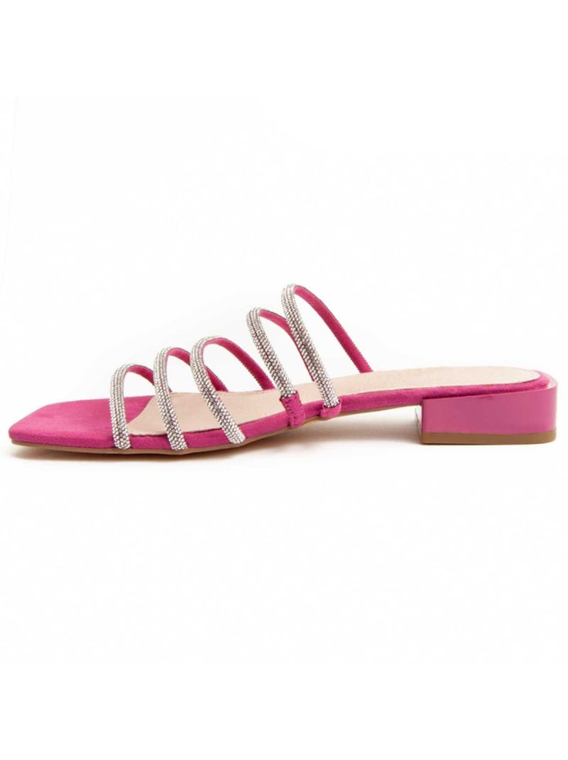 Sandalia Plano Sintetico Montevita Rosa - Kiabi