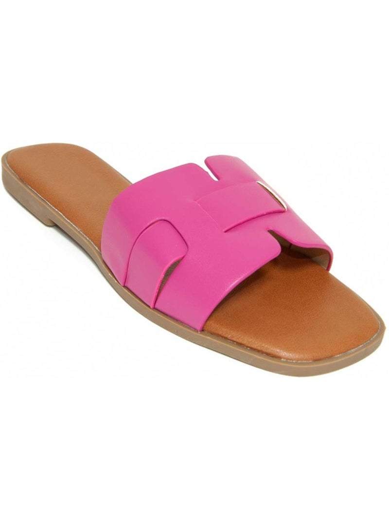 Sandalia Plano Sintetico Montevita Rosa - Kiabi
