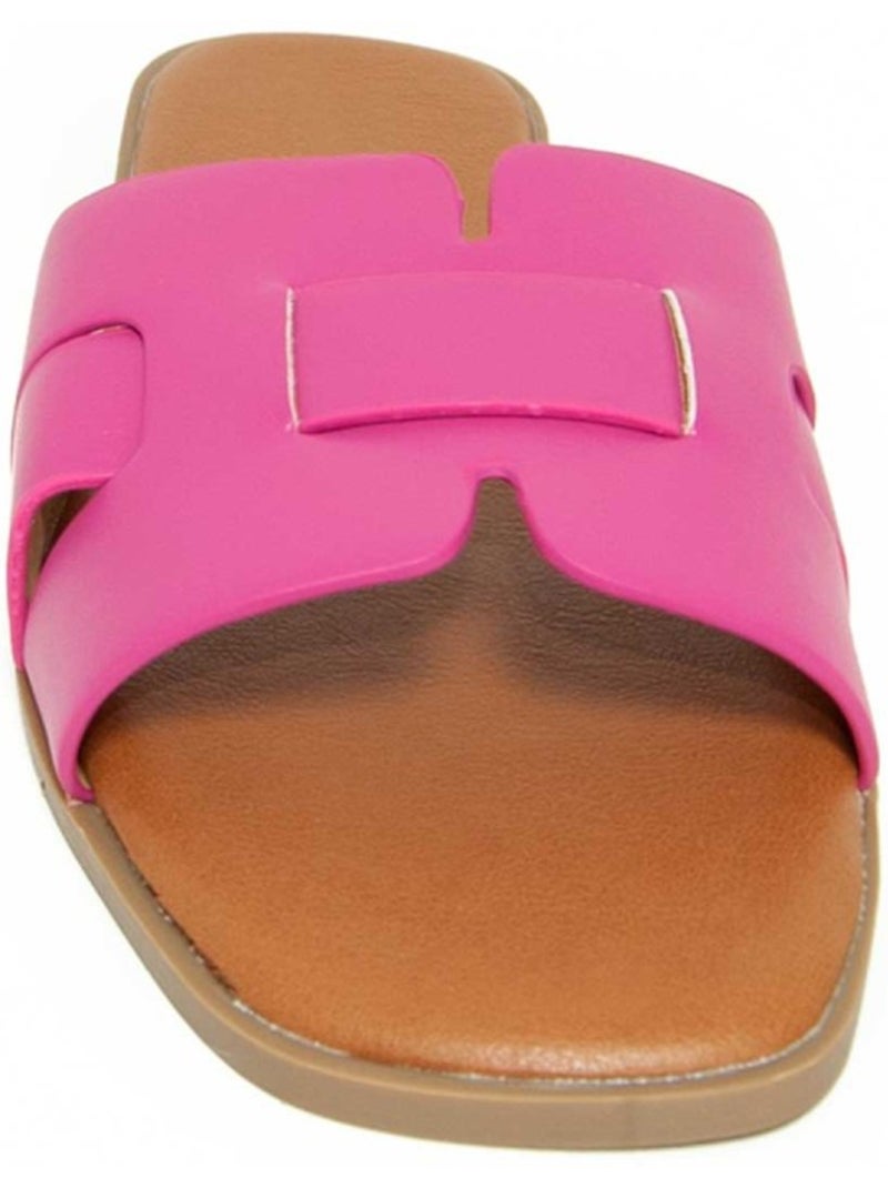 Sandalia Plano Sintetico Montevita Rosa - Kiabi