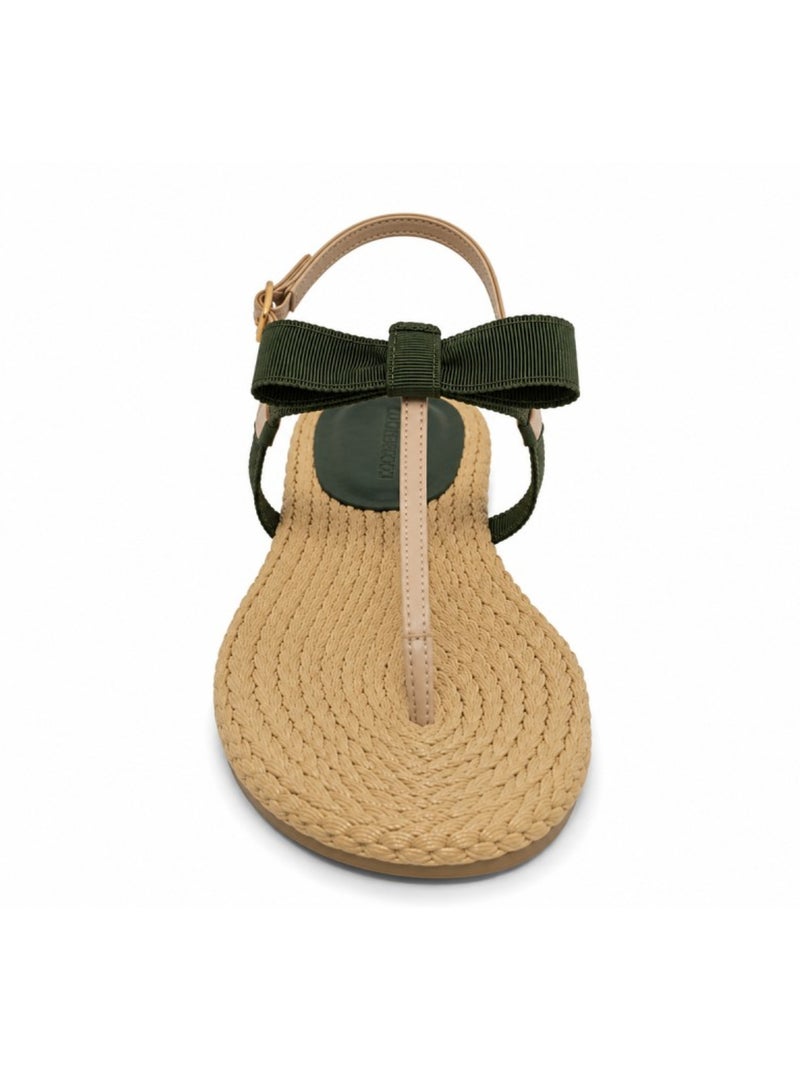 Sandalia plano sintetico montevita Verde - Kiabi