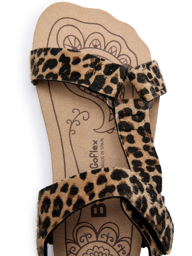 Sandalia Respetuoso/barefoot Mujer Suela Plana - Break And Walk Negro Dorado - Kiabi