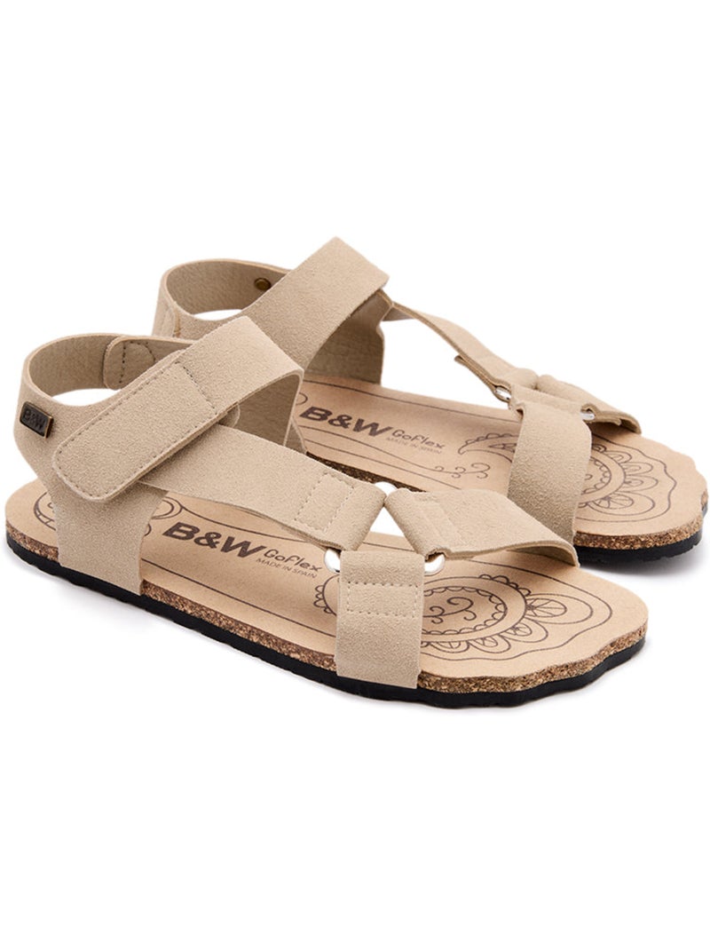 Sandalia Respetuoso/barefoot Mujer Suela Plana - Break And Walk Taupe - Kiabi