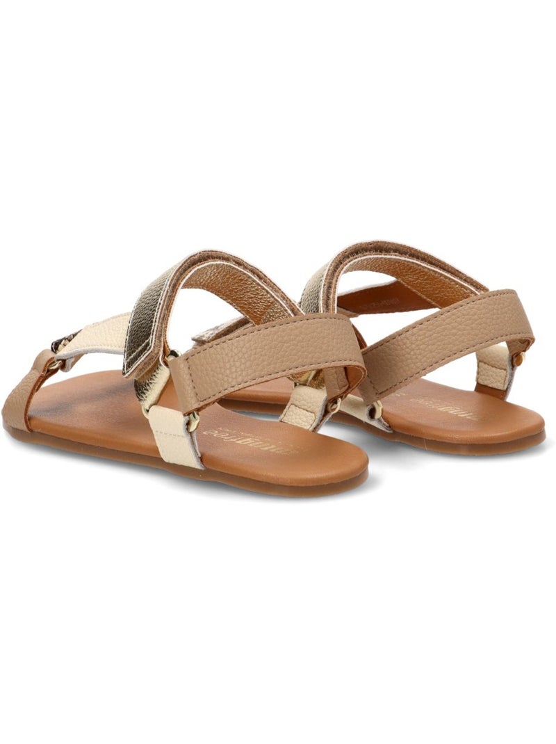 Sandalia Respetuoso/barefoot Mujer Suela Plana - Mustang Oro - Kiabi