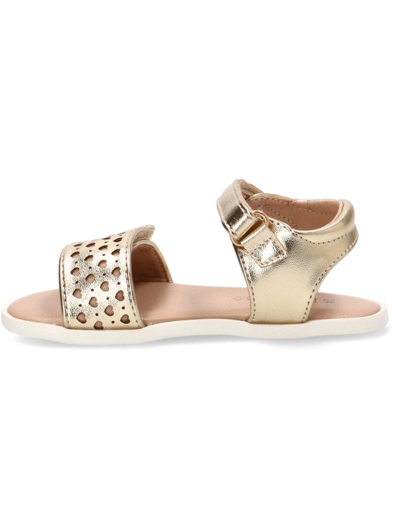 Sandalia Respetuoso/barefoot Niña Suela Plana - Etika Oro - Kiabi